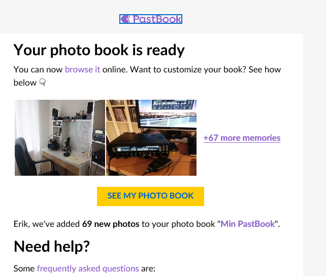 Caveat emptor: PastBook – giving your pictures away